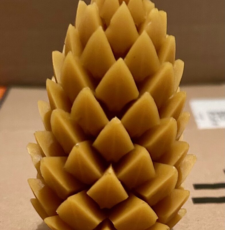 Bougie pomme de pin